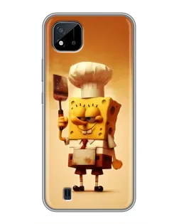 Чохол для Realme C11 (2021) / C20 з картинкою «Губка Боб кухар»