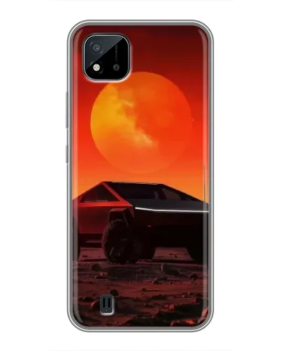 Чехол для Realme C11 (2021) / C20 с картинкой «Cybertruck на Марсе»