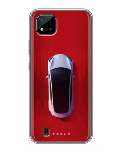 Чехол для Realme C11 (2021) / C20 с картинкой «Tesla Top View»