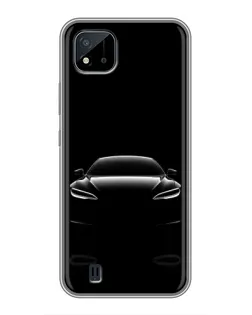 Чехол для Realme C11 (2021) / C20 с картинкой «Силуэт Tesla Night»