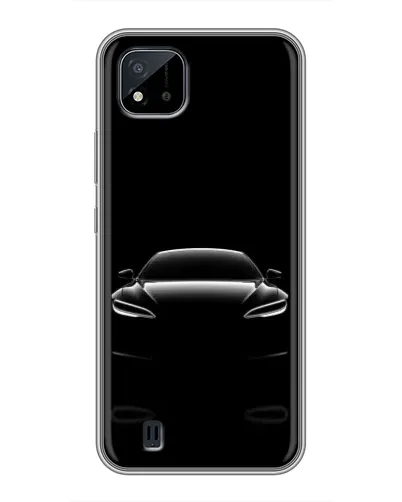 Чехол для Realme C11 (2021) / C20 с картинкой «Силуэт Tesla Night»