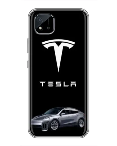 Чехол для Realme C11 (2021) / C20 с картинкой «Tesla Model Y»