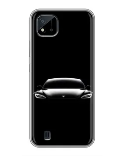 Чехол для Realme C11 (2021) / C20 с картинкой «Фары Tesla Night»