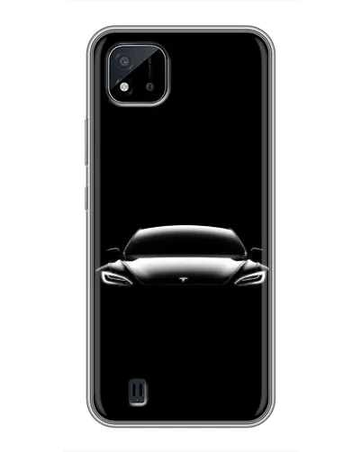 Чехол для Realme C11 (2021) / C20 с картинкой «Фары Tesla Night»