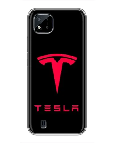 Чехол для Realme C11 (2021) / C20 с картинкой «Tesla Red Logo»