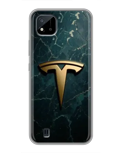 Чехол для Realme C11 (2021) / C20 с картинкой «Мраморная Tesla Gold»