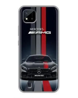Чохол для Realme C11 (2021) / C20 з картинкою «Mercedes — білий карбон»