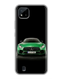 Чехол для Realme C11 (2021) / C20 с картинкой «Mercedes — неоновый лого»