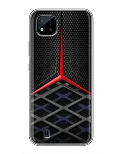 Чехол для Realme C11 (2021) / C20 с картинкой «Mercedes Carbon Grid»