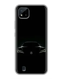 Чехол для Realme C11 (2021) / C20 с картинкой «Mercedes — силуэт авто»