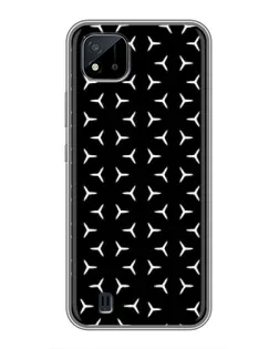 Чехол для Realme C11 (2021) / C20 с картинкой «Mercedes паттерн звезд»