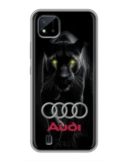 Чохол для Realme C11 (2021) / C20 з картинкою «Пантера та Audi»