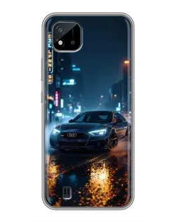 Чохол для Realme C11 (2021) / C20 з картинкою «Нічне місто та Audi»