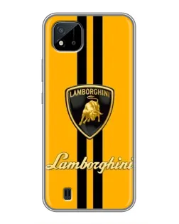 Чохол для Realme C11 (2021) / C20 з картинкою «Lamborghini Stripe жовтий»