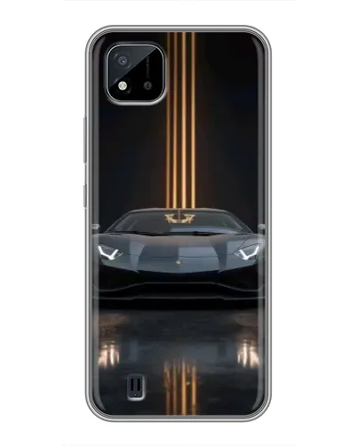 Чохол для Realme C11 (2021) / C20 з картинкою «Lamborghini золоті лінії»