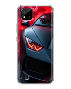Чохол для Realme C11 (2021) / C20 з картинкою «Lamborghini червоне сяйво»