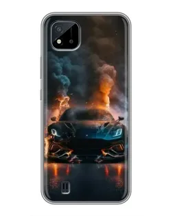 Чохол для Realme C11 (2021) / C20 з картинкою «Lamborghini димна естетика»