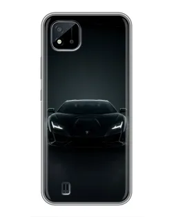 Чохол для Realme C11 (2021) / C20 з картинкою «Чорний Lamborghini Aventador»