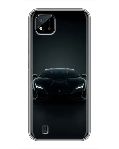 Чохол для Realme C11 (2021) / C20 з картинкою «Чорний Lamborghini Aventador»