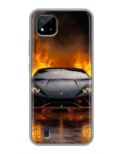 Чохол для Realme C11 (2021) / C20 з картинкою «Lamborghini у вогні»