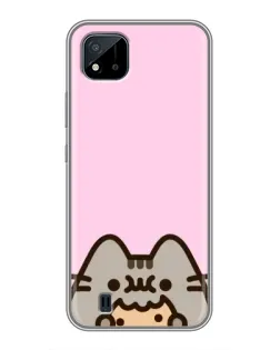 Чохол для Realme C11 (2021) / C20 з картинкою «Pusheen та печиво»