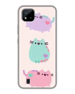 Чохол для Realme C11 (2021) / C20 з картинкою «Pusheen тріо» Чохол для Realme C11 (2021) / C20 з картинкою «Pusheen тріо»