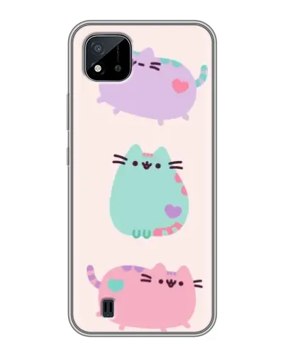 Чохол для Realme C11 (2021) / C20 з картинкою «Pusheen тріо» Чохол для Realme C11 (2021) / C20 з картинкою «Pusheen тріо»