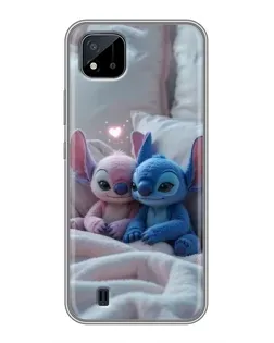 Чехол для Realme C11 (2021) / C20 с картинкой «Плюшевые Стич Ангел»