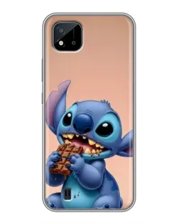 Чехол для Realme C11 (2021) / C20 с картинкой «Стич ест шоколад»