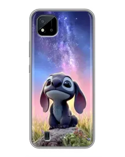 Чехол для Realme C11 (2021) / C20 с картинкой «Стич на рассвете»