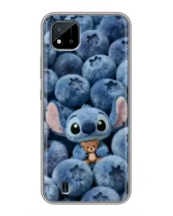 Чехол для Realme C11 (2021) / C20 с картинкой «Стич и голубика»
