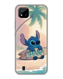 Чехол для Realme C11 (2021) / C20 с картинкой «Стич на серфе»