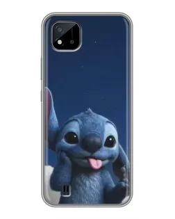 Чехол для Realme C11 (2021) / C20 с картинкой «Стич в облаках»