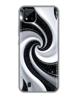 Чохол для Realme C11 (2021) / C20 з картинкою «Чорно-біла спіраль»