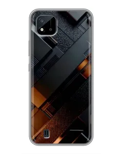 Чохол для Realme C11 (2021) / C20 з картинкою «Чорні геометричні блоки»