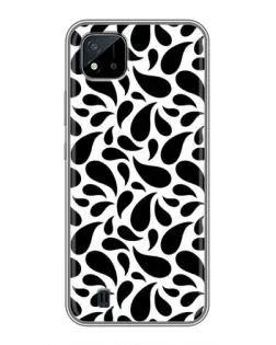 Чохол для Realme C11 (2021) / C20 з картинкою «Контрастні чорні краплі»