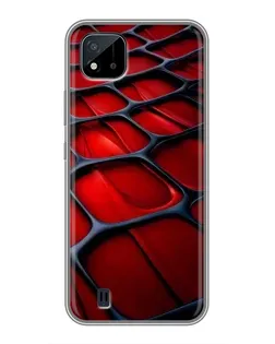 Чохол для Realme C11 (2021) / C20 з картинкою «Червона глянцева сітка»
