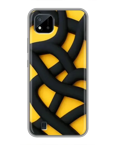 Чохол для Realme C11 (2021) / C20 з картинкою «Чорне жовте переплетення» Чохол для Realme C11 (2021) / C20 з картинкою «Чорне жовте переплетення»