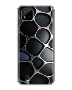 Чохол для Realme C11 (2021) / C20 з картинкою «Об'ємна темна решітка»