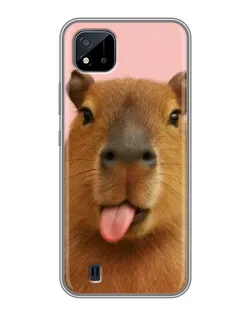 Чохол для Realme C11 (2021) / C20 з картинкою «Капібара з язиком»