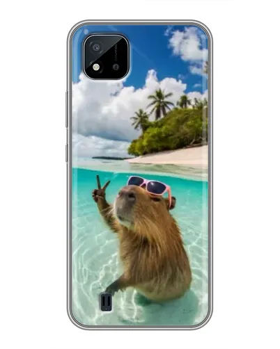 Чохол для Realme C11 (2021) / C20 з картинкою «Капібара на морі»