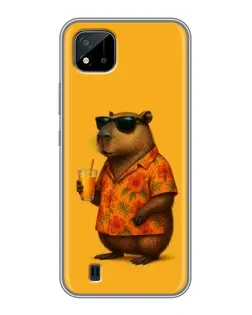 Чохол для Realme C11 (2021) / C20 з картинкою «Капібара на відпочинку»