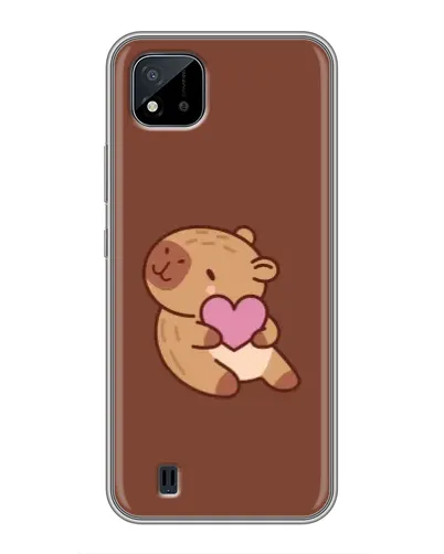Чохол для Realme C11 (2021) / C20 з картинкою «Капібара з серцем»