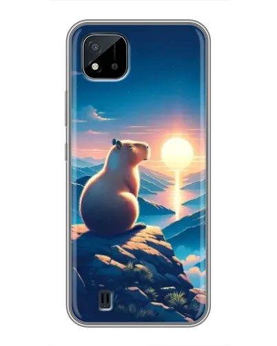 Чохол для Realme C11 (2021) / C20 з картинкою «Захід сонця з капібарою»