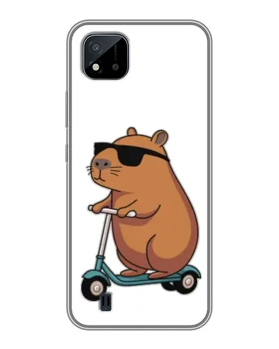 Чохол для Realme C11 (2021) / C20 з картинкою «Капібара на самокаті»