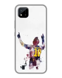 Чехол для Realme C11 (2021) / C20 с картинкой «Акварельный Месси Барселона»