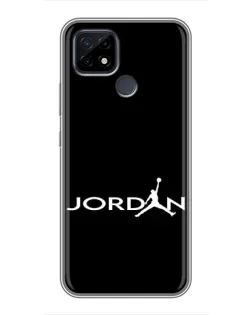 Чохол для Realme C21 з картинкою «Jordan White Logo»