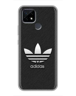 Чохол для Realme C21 з картинкою «Adidas Карбонова текстура»