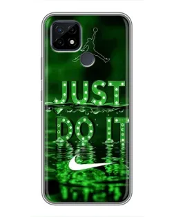 Чохол для Realme C21 з картинкою «Зелений неоновий Nike»