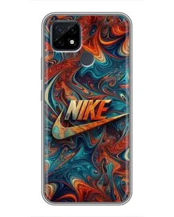 Чохол для Realme C21 з картинкою «Nike в абстракції»